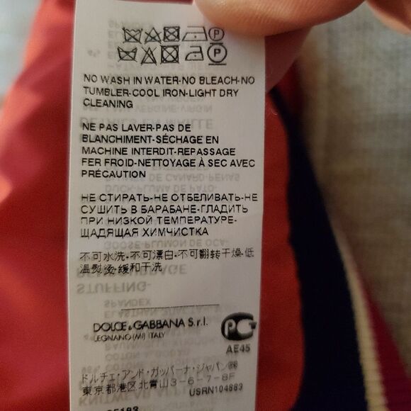 Dolce & Gabbana Kids Down Puffer Jacket - size 2 in Navy/Red - Picture 15 of 16